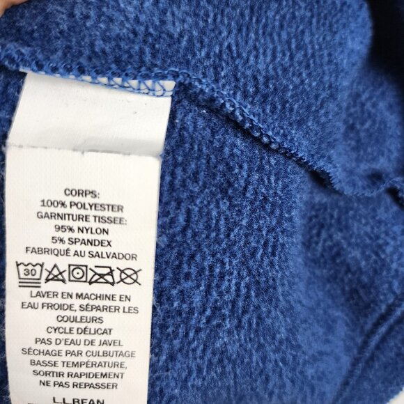 LL Bean Sweater Men XL Tall Blue Gray Trail Fleece 1/2 Zip 502902 - Picture 6 of 6